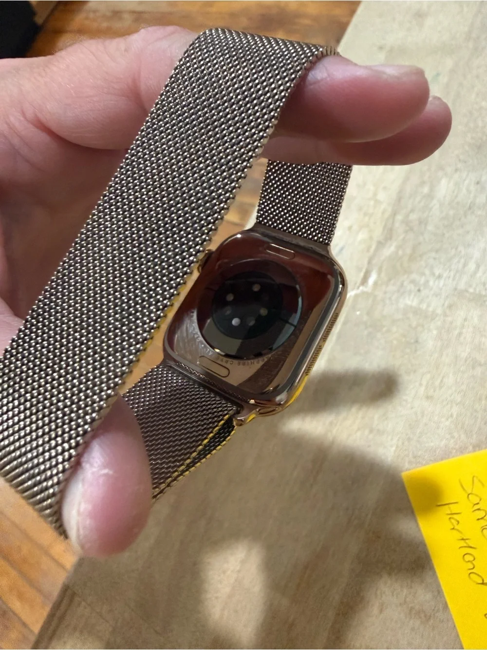 Apple Watch with Rose Gold Mesh Milanese Band